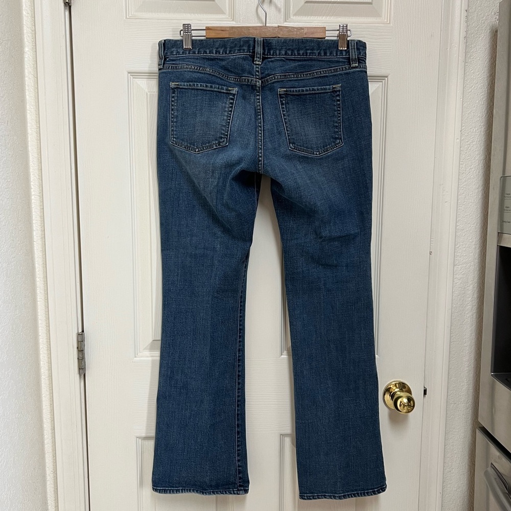 Old Navy Ultra Low Waist Boot Cut Stretch Blue Jeans